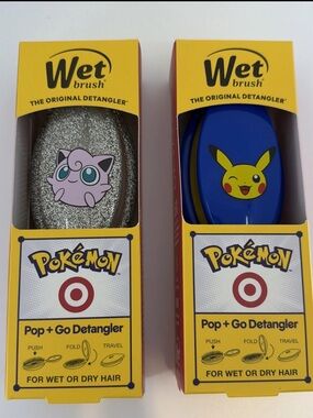 Wet Brush Pokémon Pop + Go Detangler - Jigglypuff & Pikachu bundle